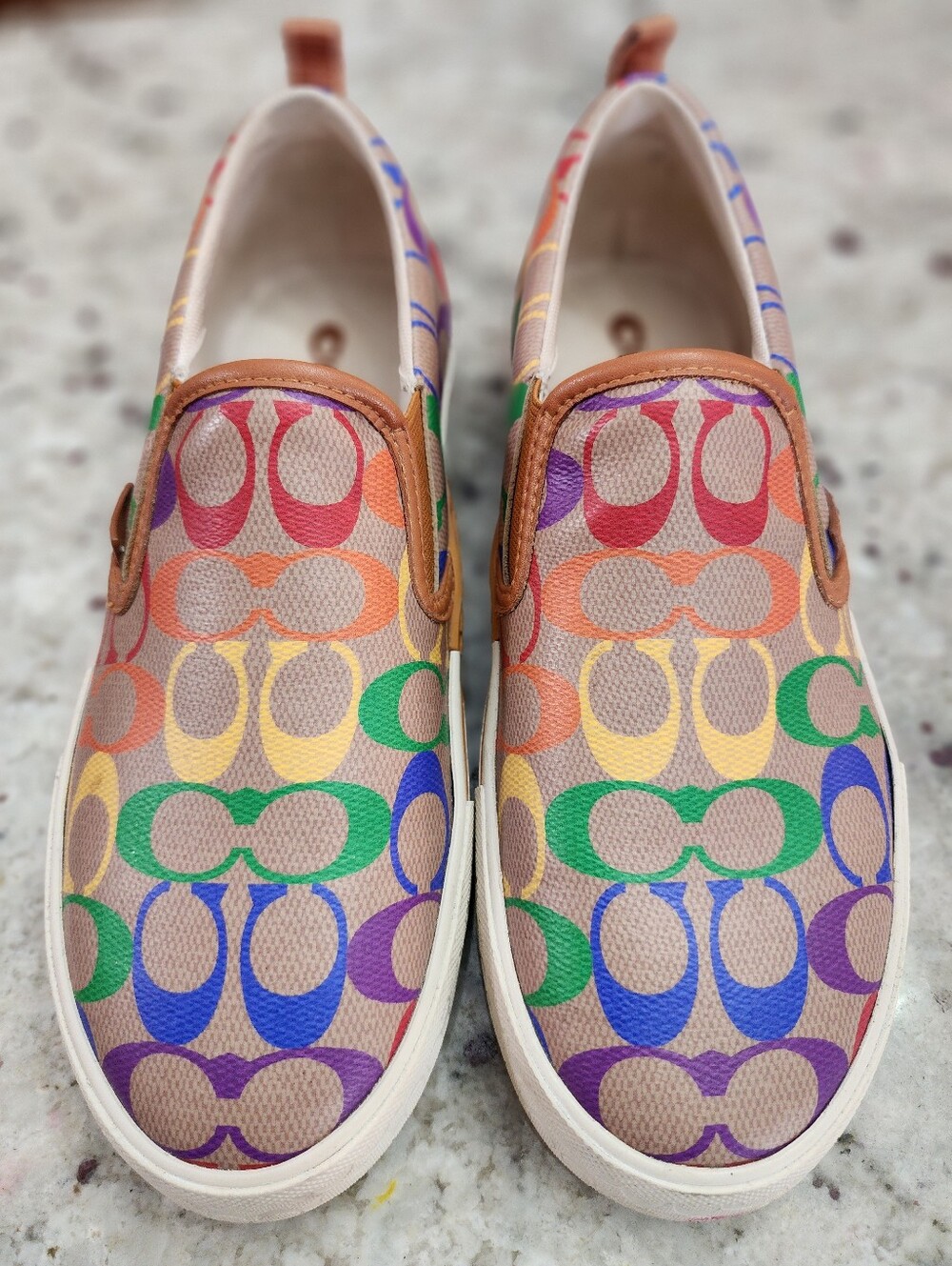 Coach Multicolor Signature Slip-On Sneakers